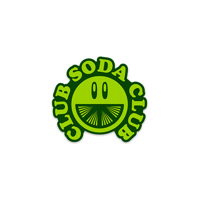 Smiley Face Club Soda Club Sticker