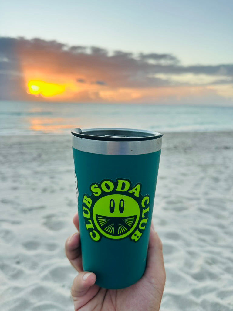 Smiley Face Club Soda Club Sticker