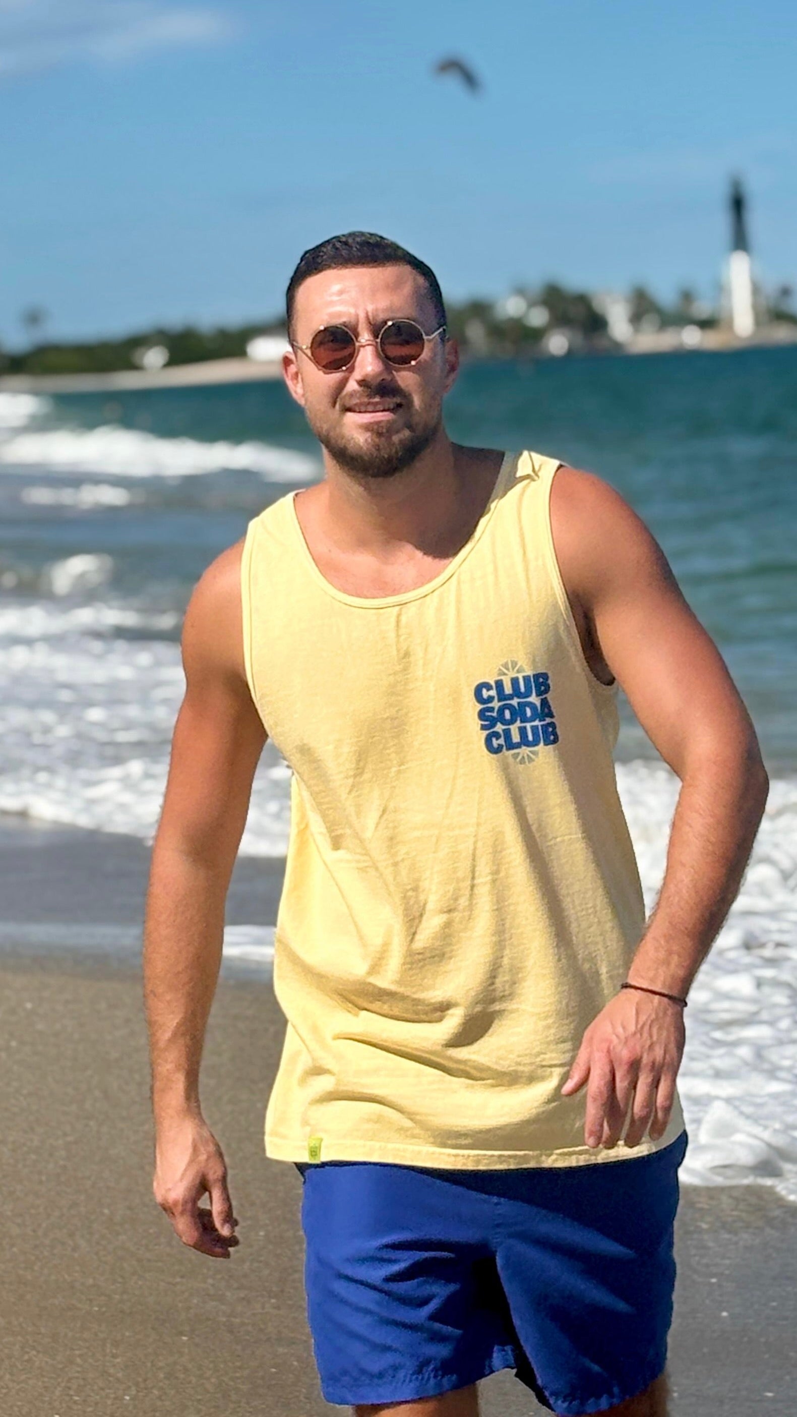 Club Soda on the Rocks Tank Top (Butter)