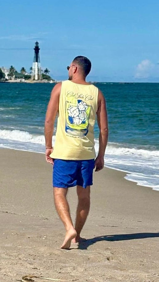 Club Soda on the Rocks Tank Top (Butter)