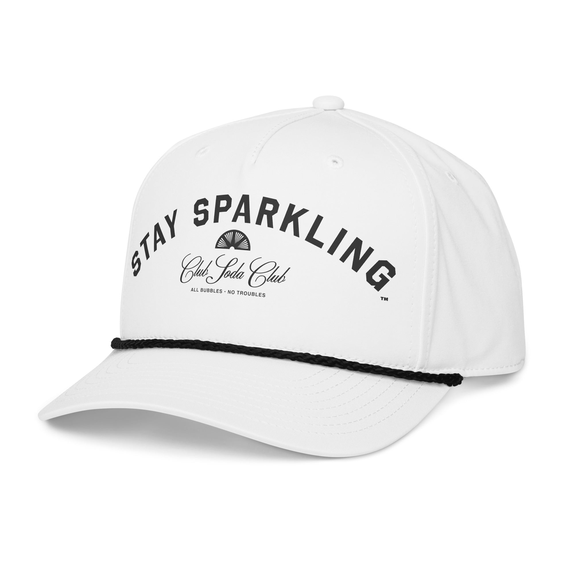 Stay Sparkling™ Rope Snapback (White)