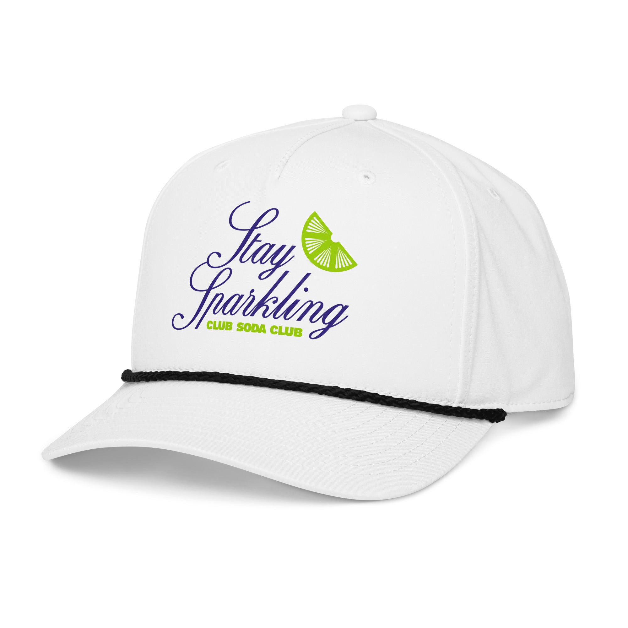 Stay Sparklin Rope Snapback (White / Color Logo)