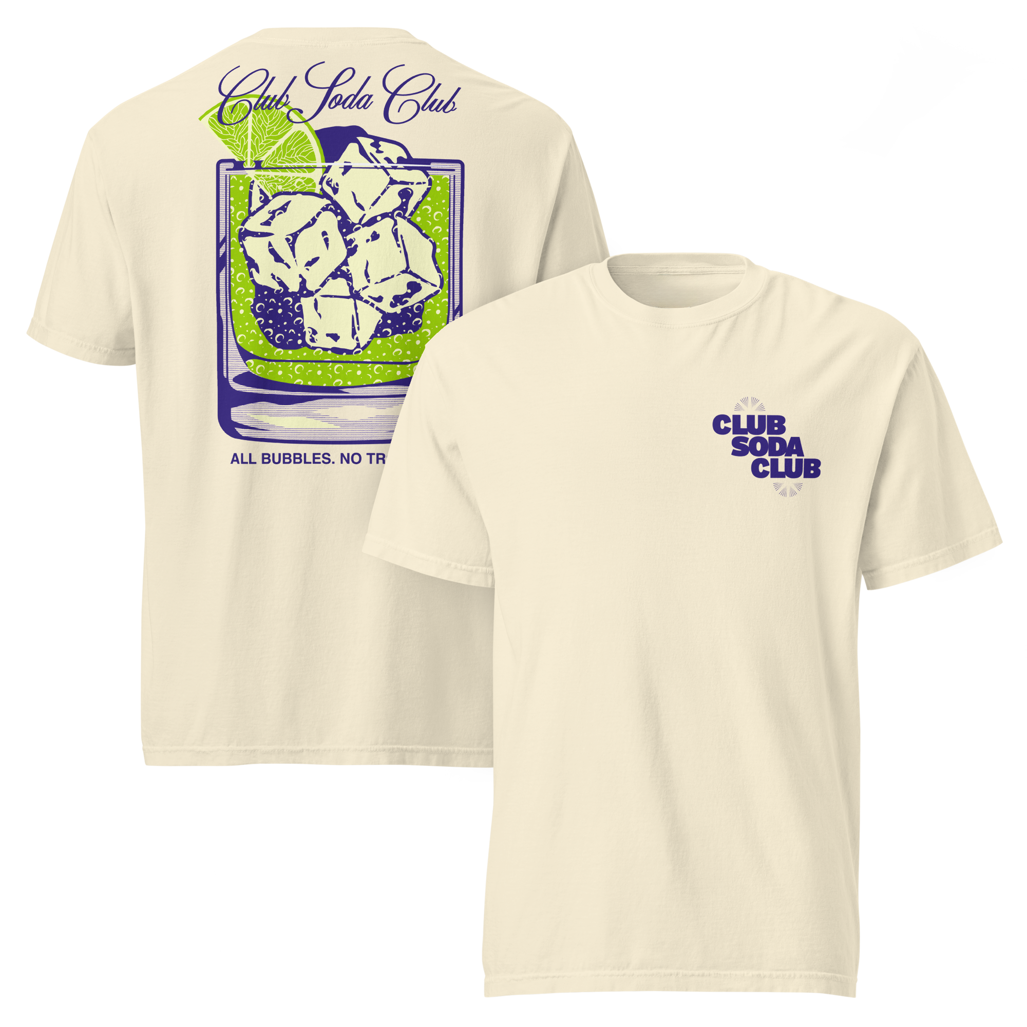 Club Soda on the Rocks Tee (Cream)
