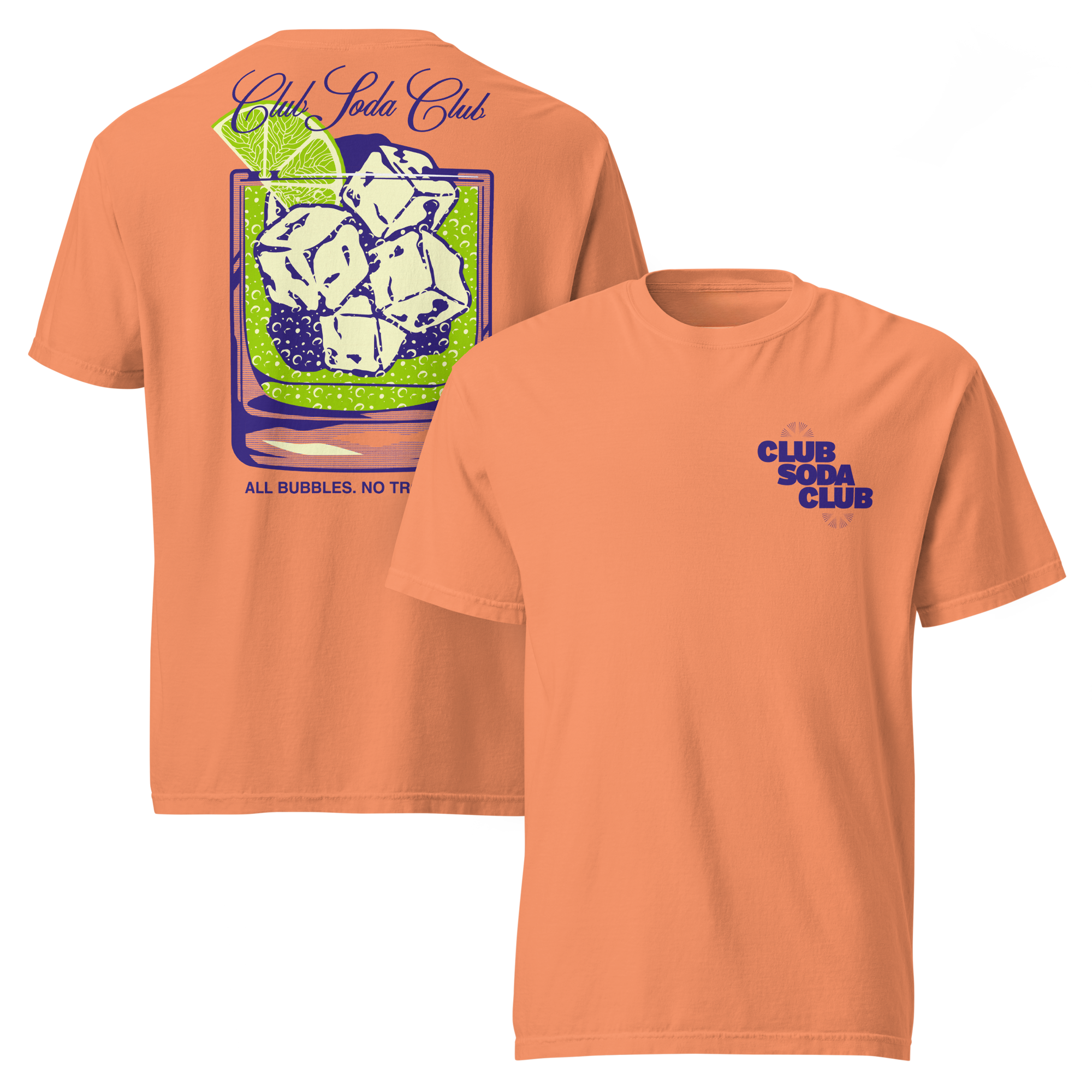 Club Soda on the Rocks Tee (Terracotta Orange)