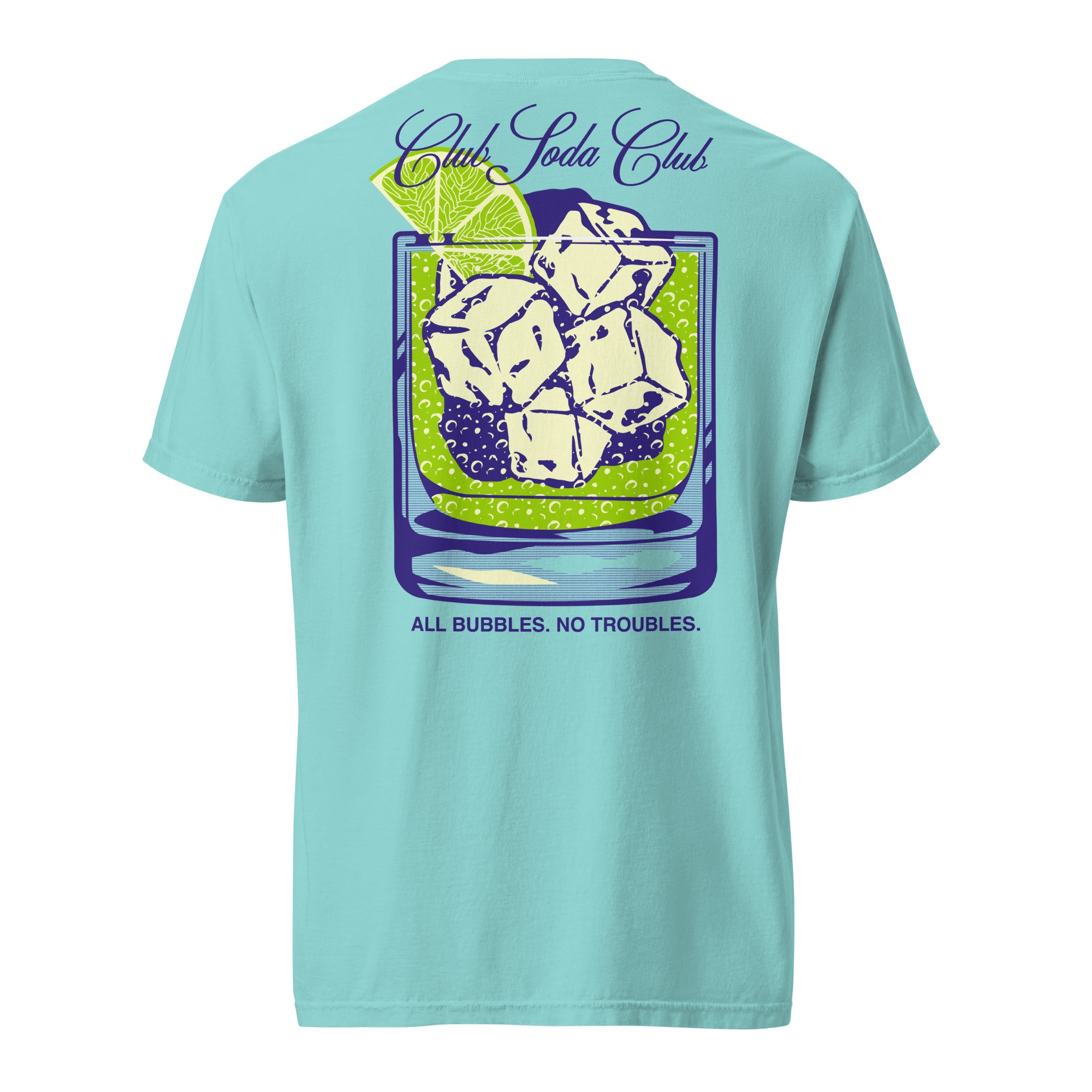 Club Soda on the Rocks Tee (Lagoon Blue)