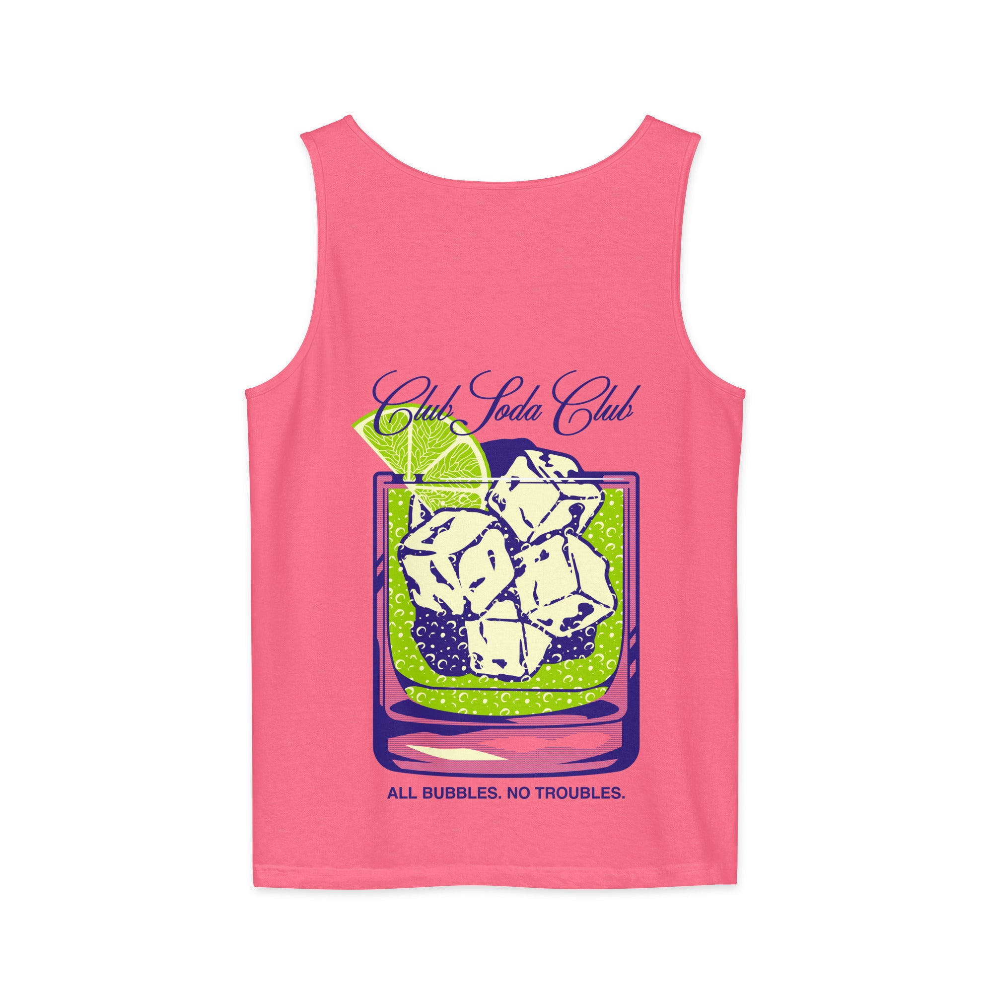 Club Soda on the Rocks Tank Top (Watermelon)