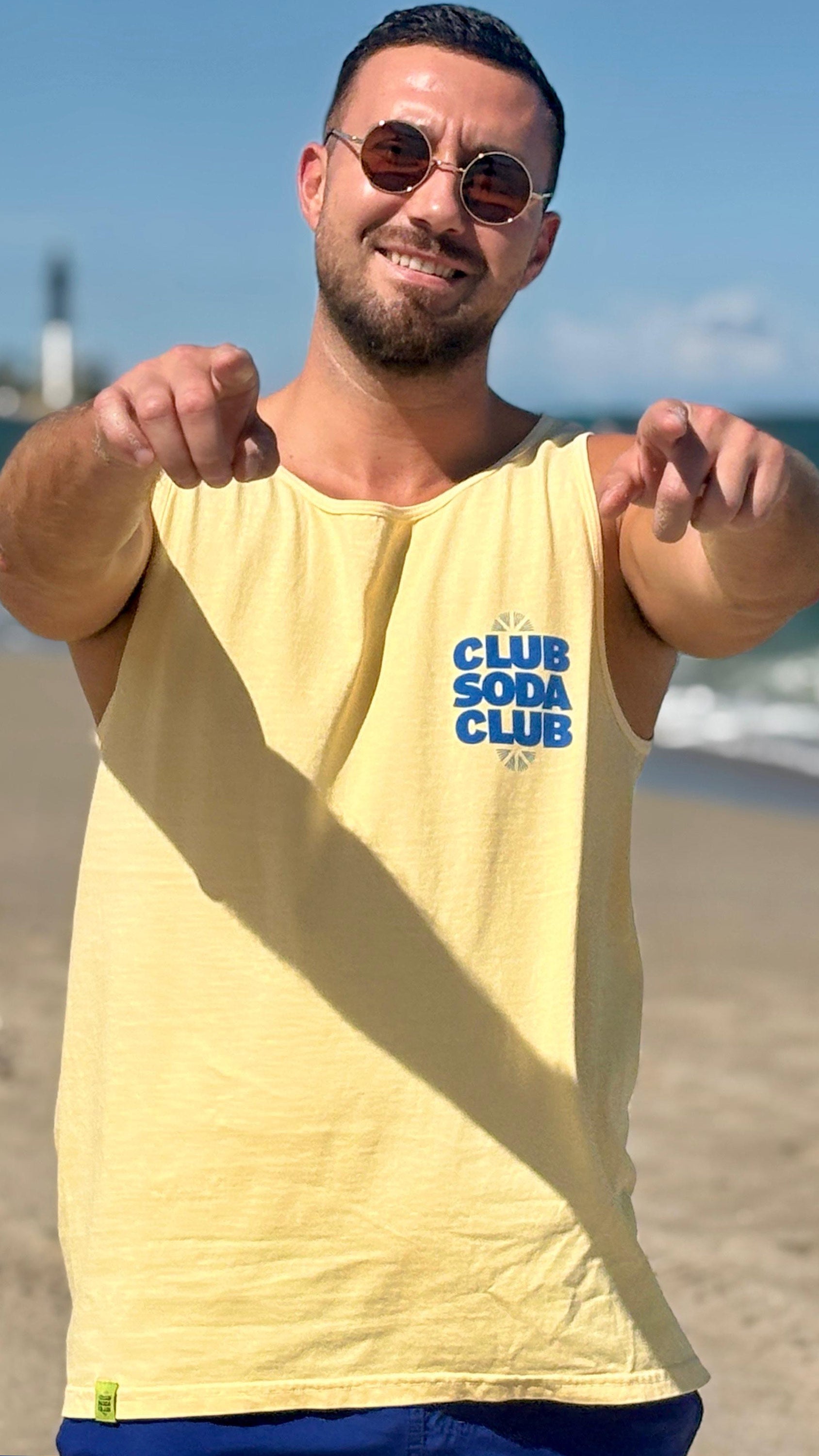 Club Soda on the Rocks Tank Top (Butter)