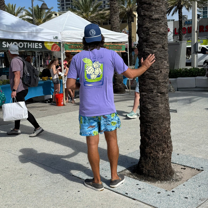 Club Soda on the Rocks Tee (Violet)
