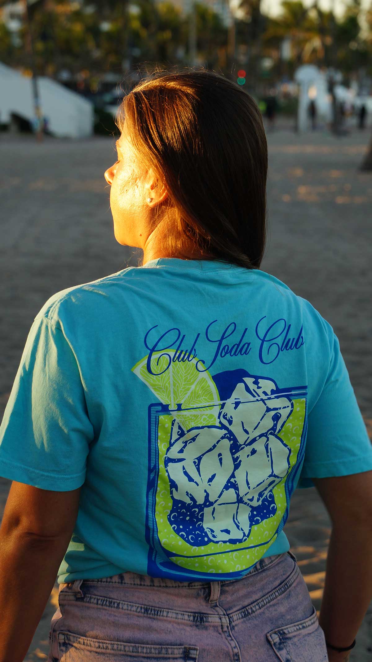 Club Soda on the Rocks Tee (Lagoon Blue)