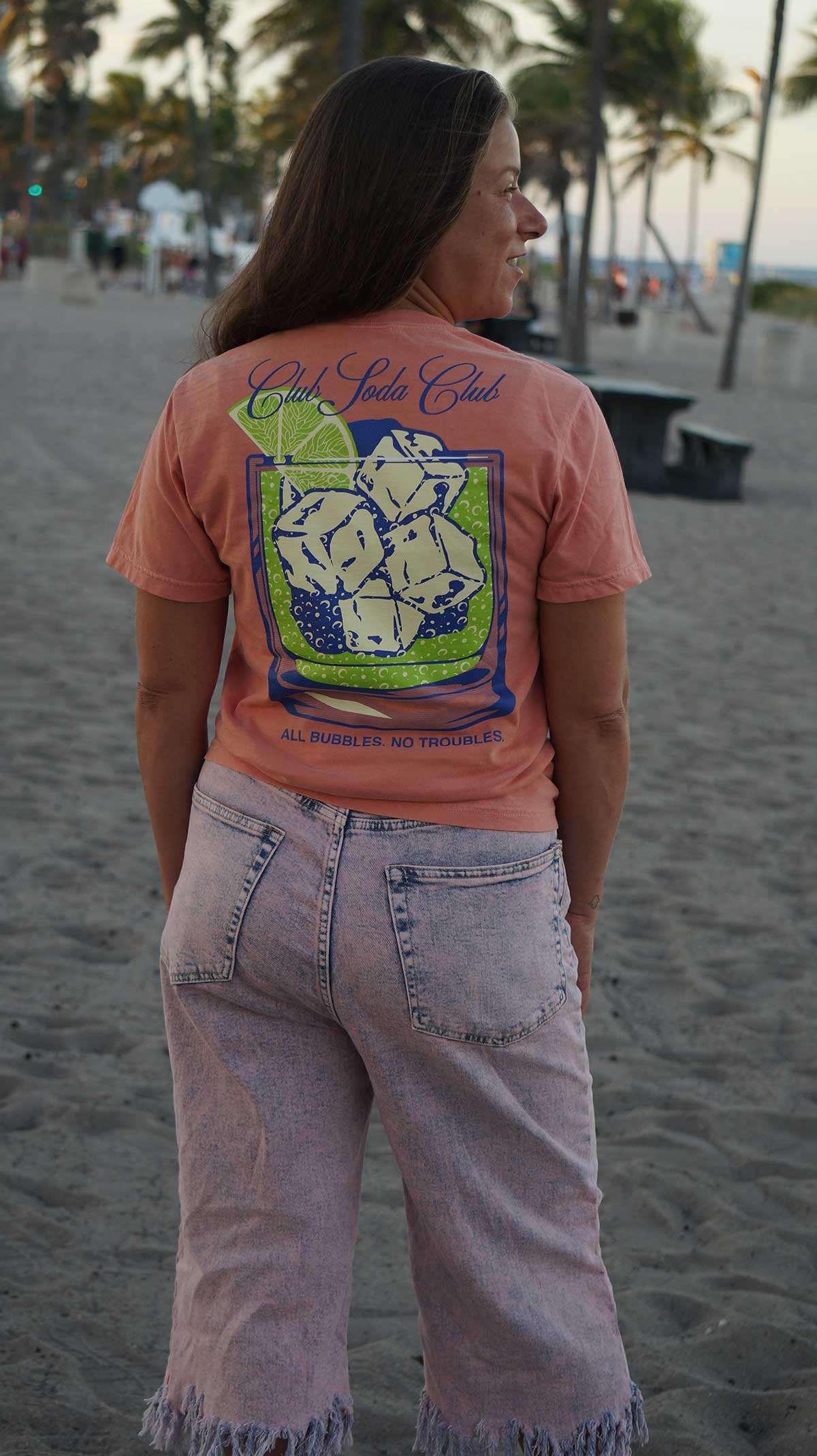 Club Soda on the Rocks Tee (Terracotta Orange)