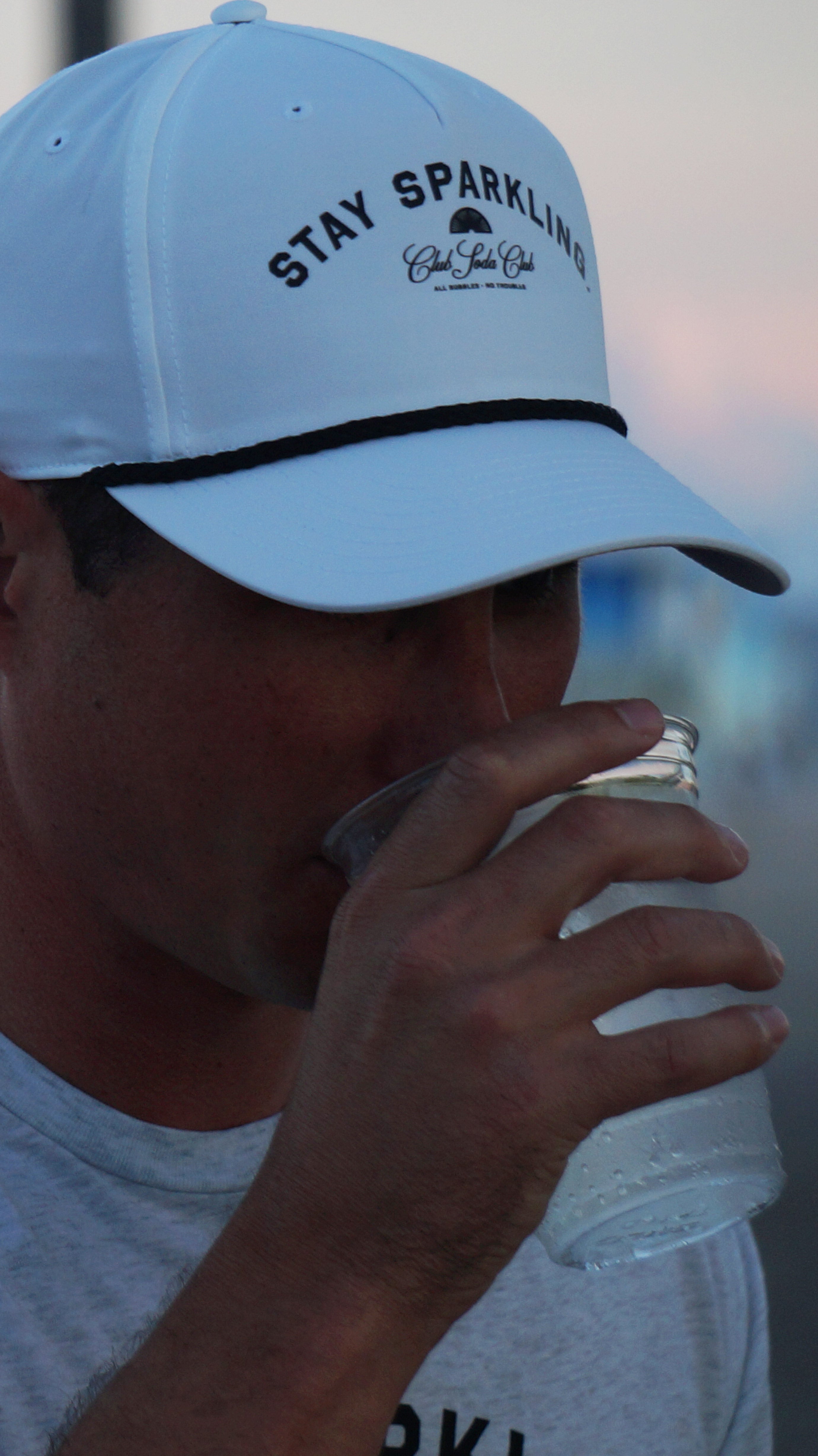 Stay Sparkling™ Rope Snapback (White)